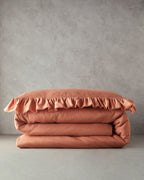 Blaze Ruffled Waffle Duvet Cover Set (view 21)