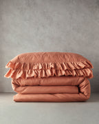 Blaze Ruffled Waffle Duvet Cover Set (view 28)