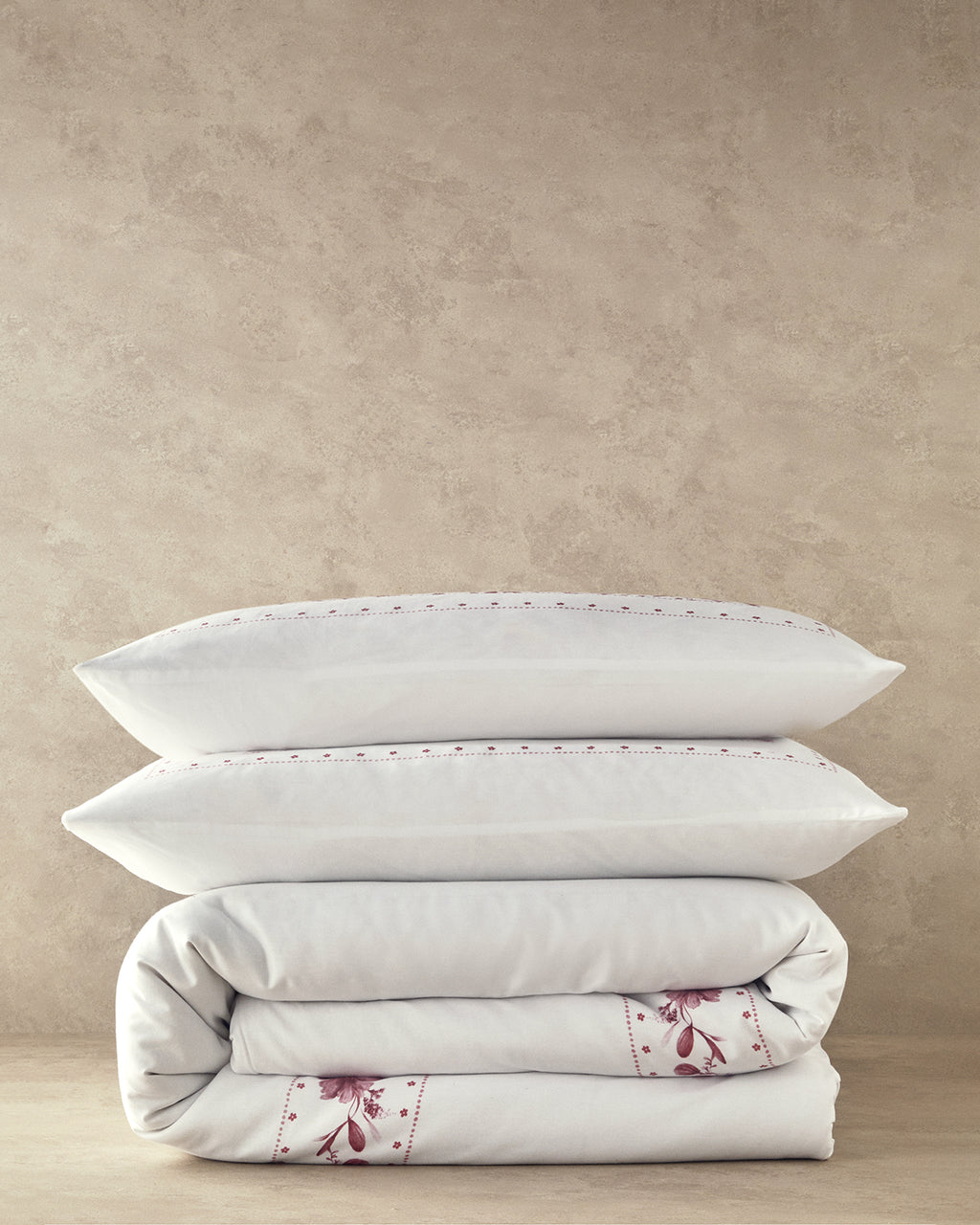 Flower Chain Soft Cotton with Digital Print Duvet Cover Set Dusty Rose (view 7)