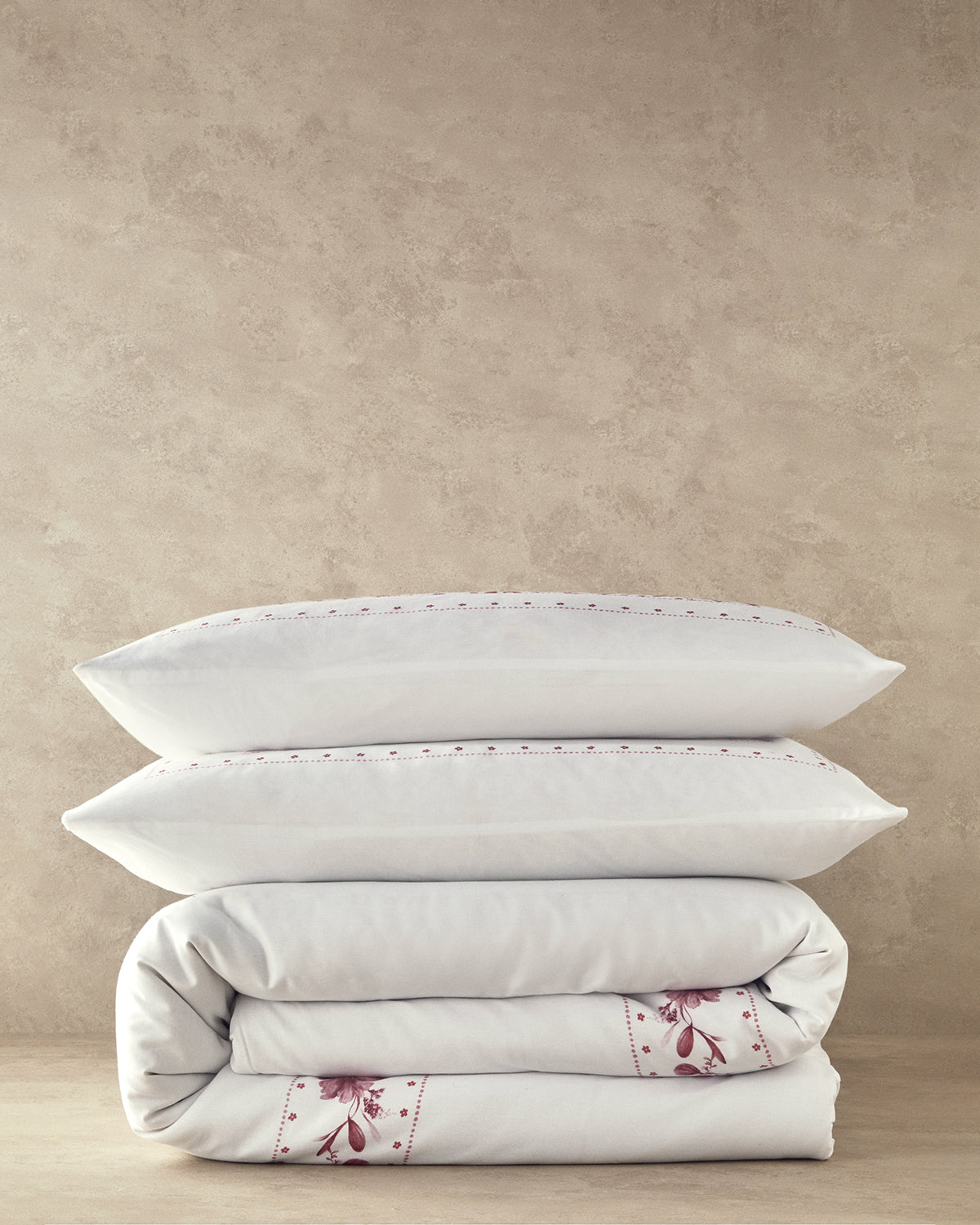 Flower Chain Soft Cotton with Digital Print Duvet Cover Set Dusty Rose (view 7)
