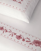 Flower Chain Soft Cotton with Digital Print Duvet Cover Set Dusty Rose (view 10)