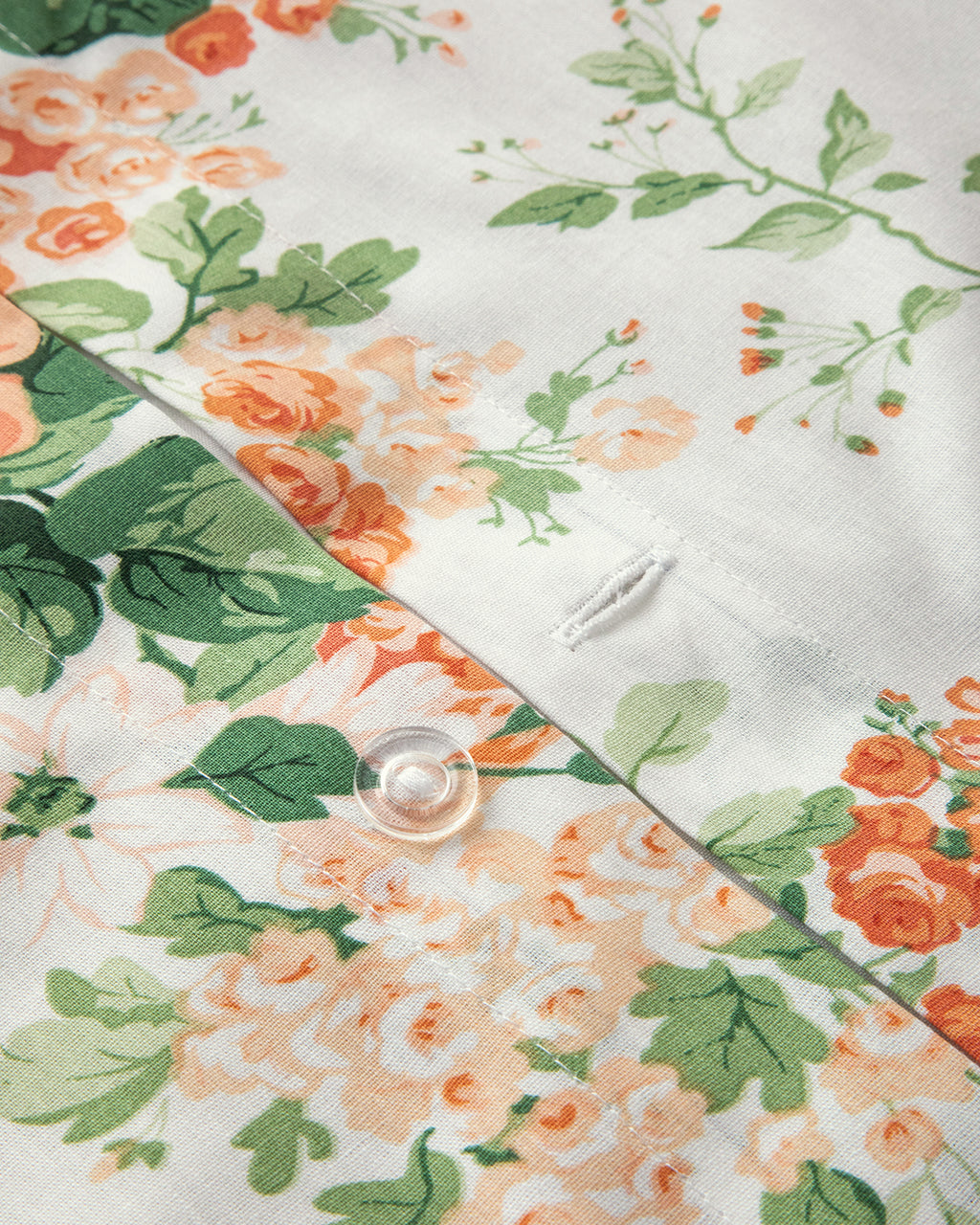 Cotton Duvet Cover Set - Orange & Blue - Blue - Double 200x220 cm (view 4)