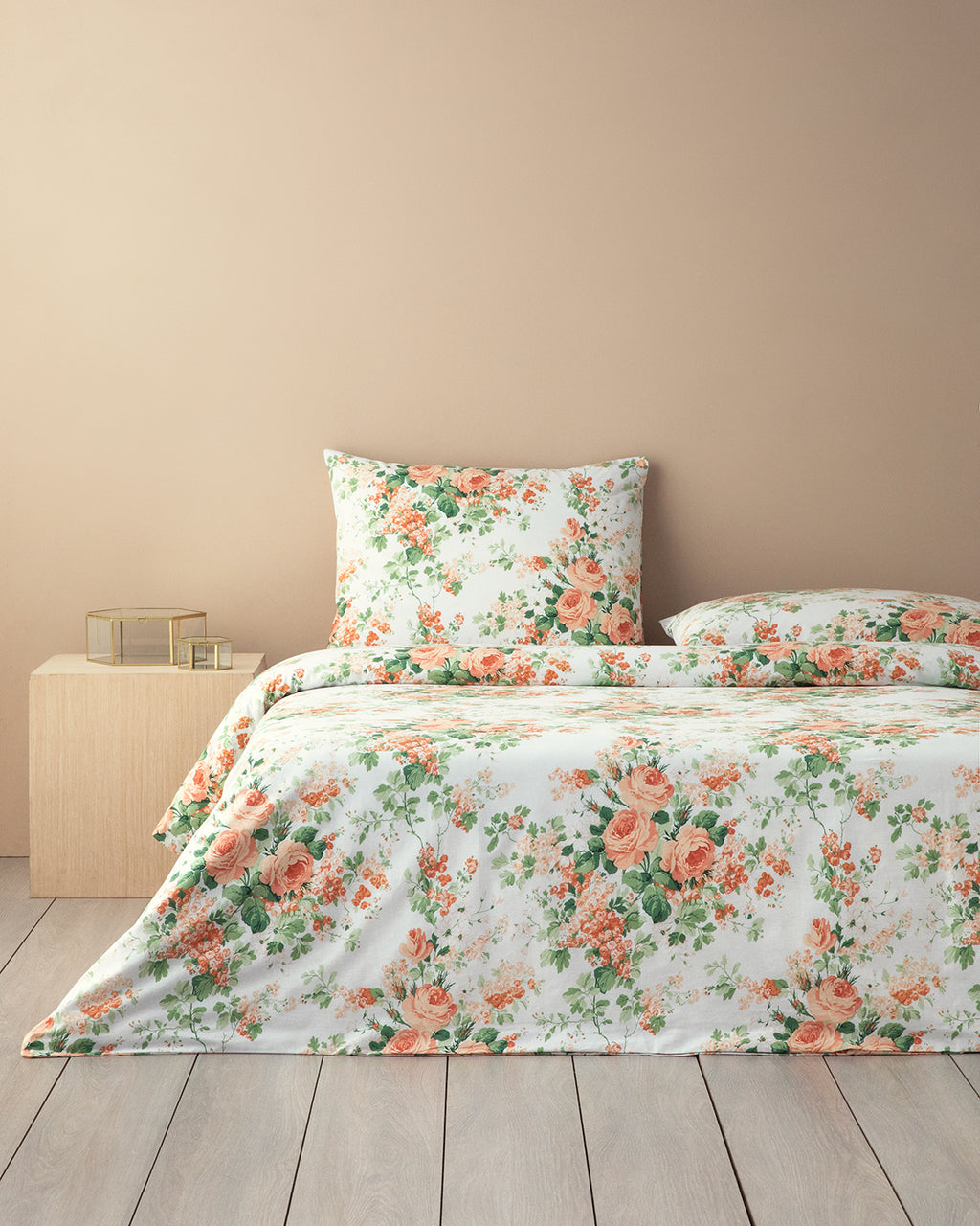 Cotton Duvet Cover Set - Orange & Blue (view 6)