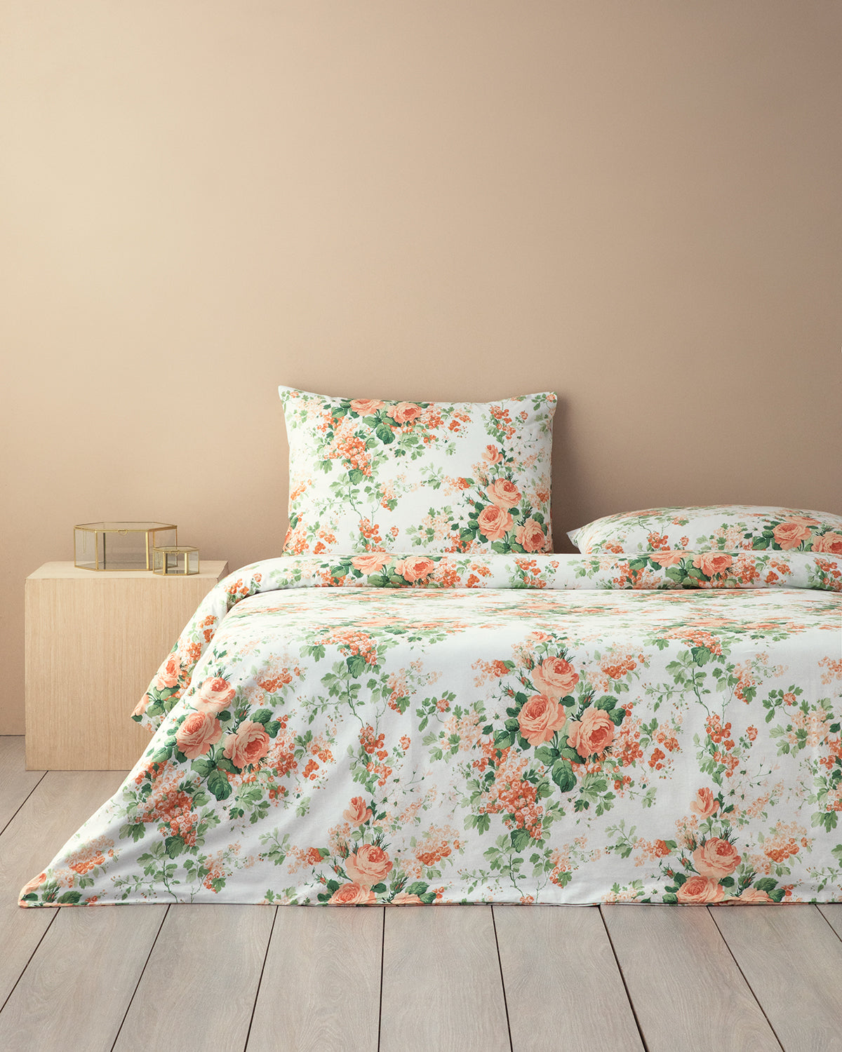 Cotton Duvet Cover Set - Orange & Blue (view 6)