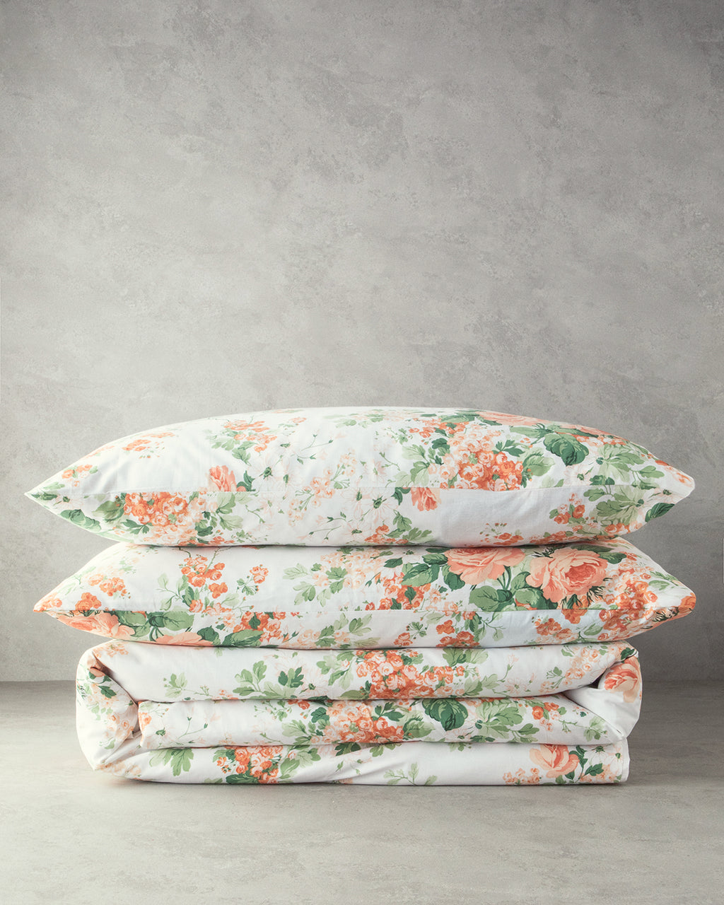 Cotton Duvet Cover Set - Orange & Blue (view 10)