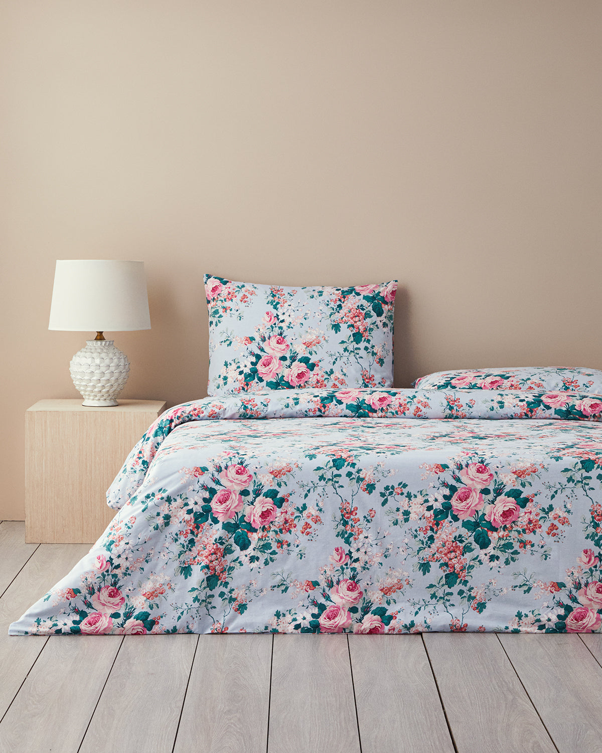 Cotton Duvet Cover Set - Orange & Blue (view 16)