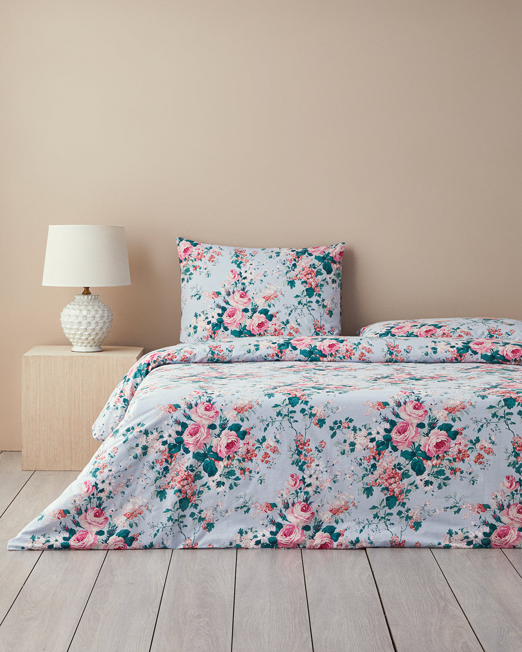 Cotton Duvet Cover Set - Orange & Blue (view 21)