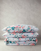 Cotton Duvet Cover Set - Orange & Blue (view 25)