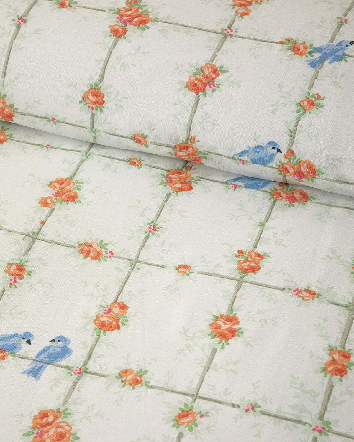 Cotton Duvet Cover Set Green (view 12)