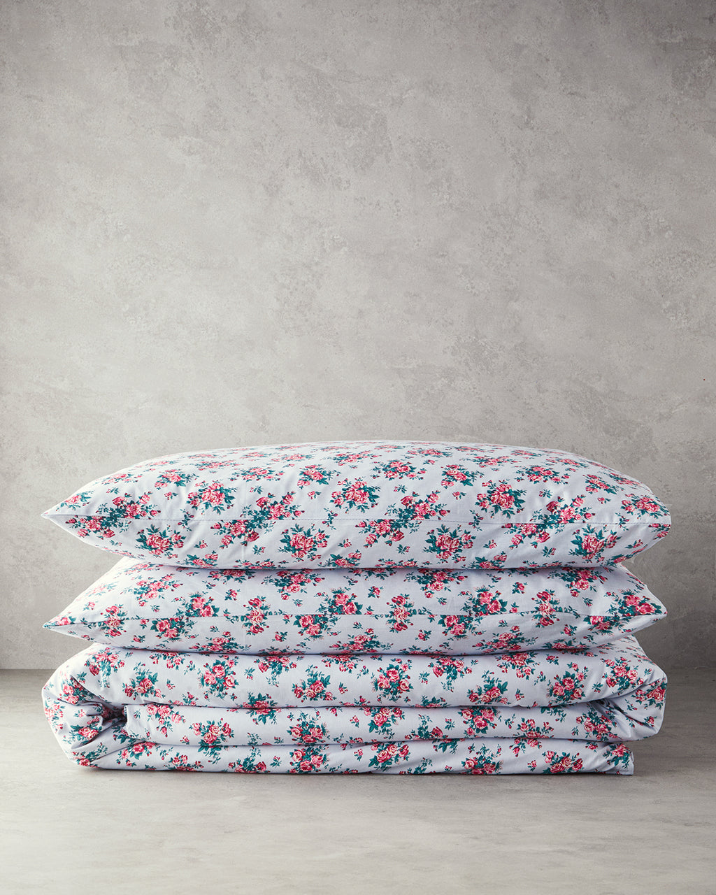 Cotton Duvet Cover Set Blue (view 10)