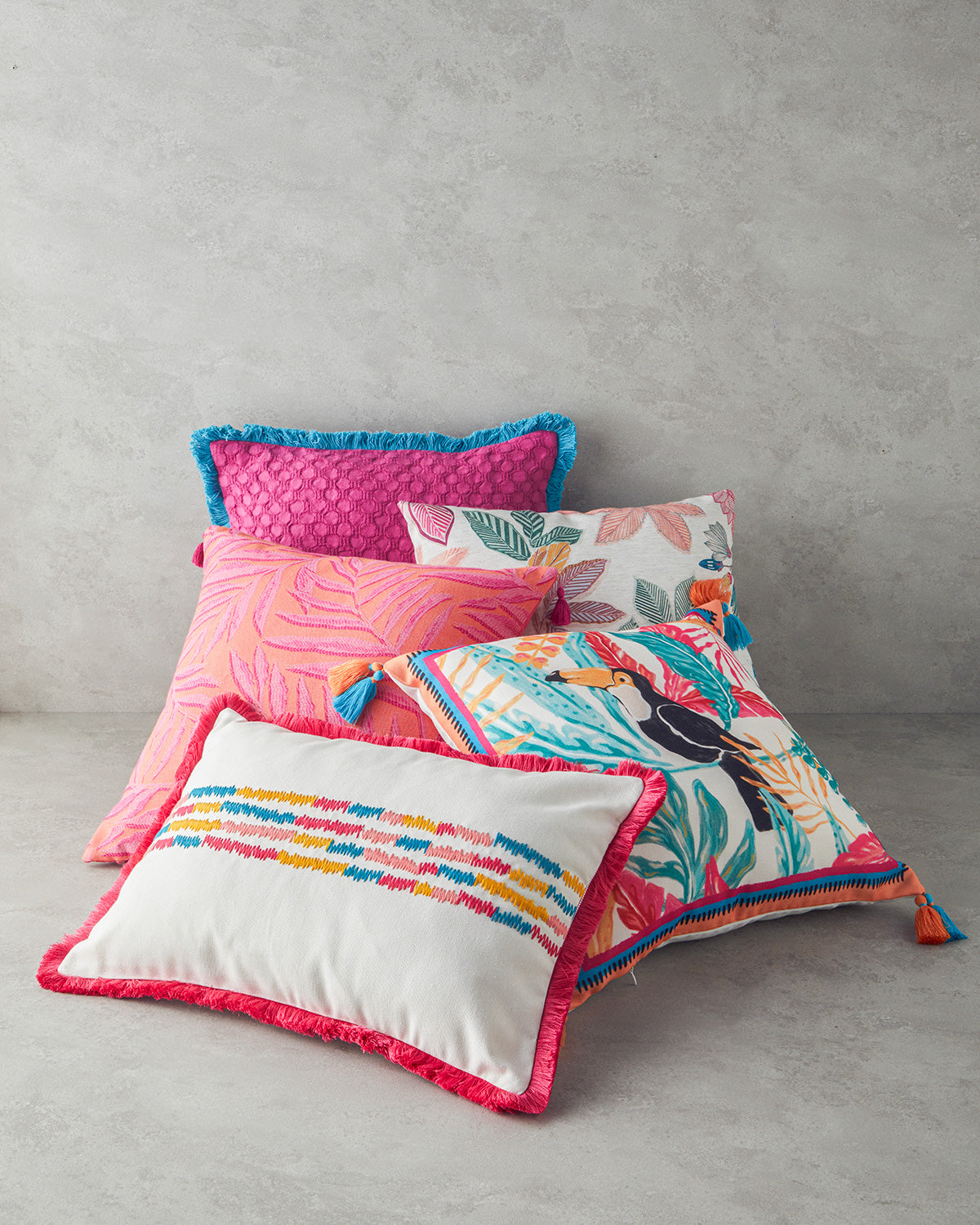 Decorative Cushion 45x45 cm Fuchsia (view 4)