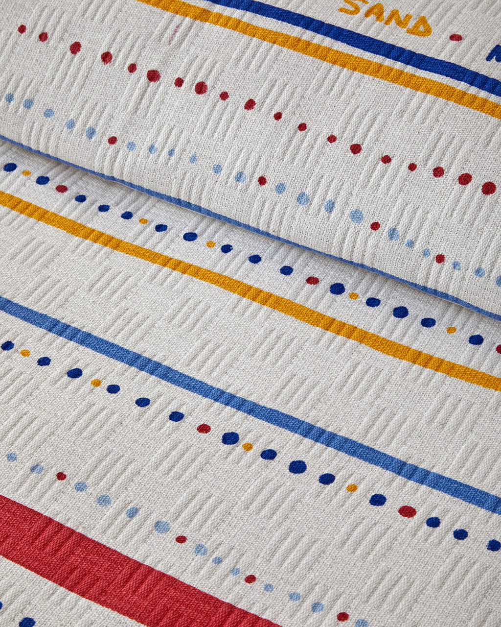 Coastal Stripe Printed Summer Blanket Red - Double 200x220 cm (view 2)