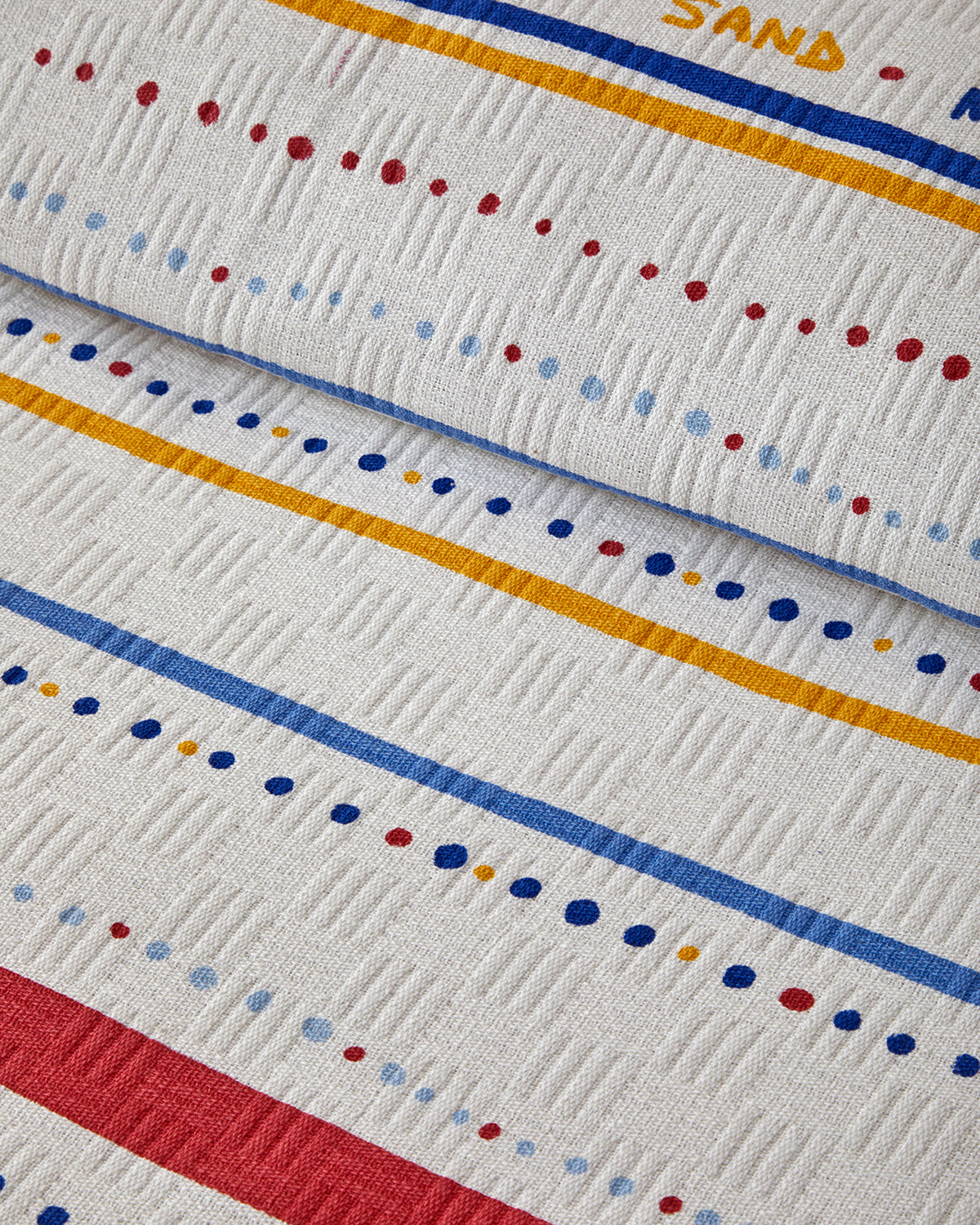 Coastal Stripe Printed Summer Blanket Red (view 4)