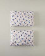 Easy Iron 2 pcs Pillow Case 50x70 Red-Dark Blue