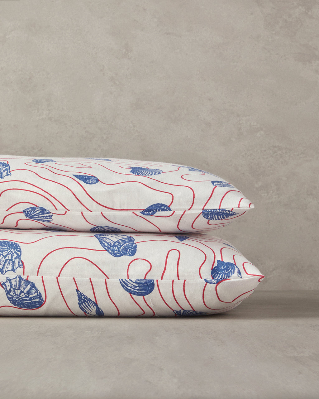 Easy Iron 2 pcs Pillow Case 50x70 Red-Dark Blue (view 2)