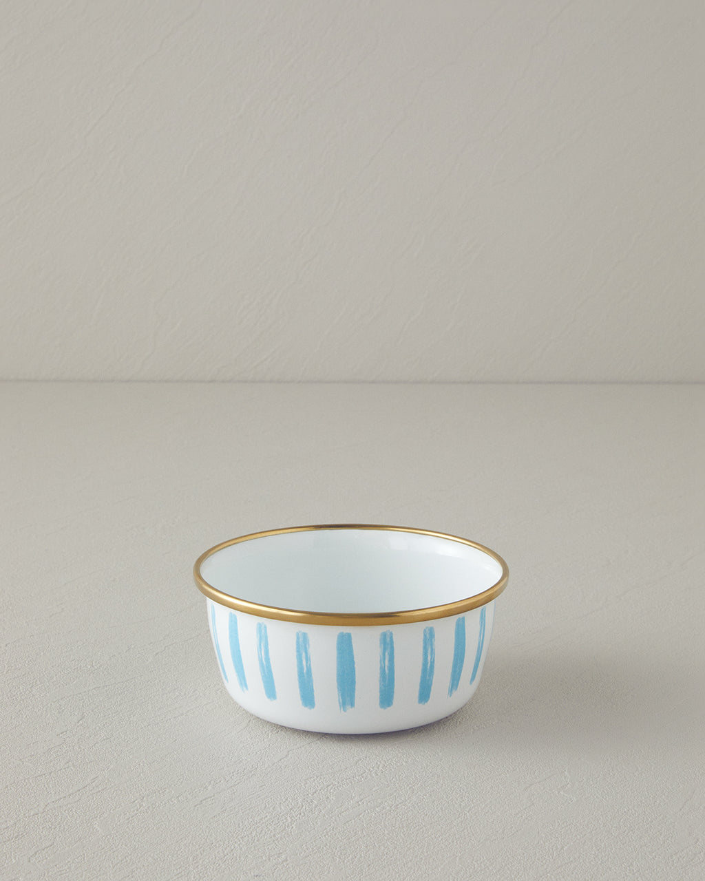 Jolly Sand Enamel Bowl 12 cm Blue - White