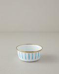 Jolly Sand Enamel Bowl 12 cm Blue - White