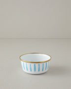 Jolly Sand Enamel Bowl 12 cm Blue - White