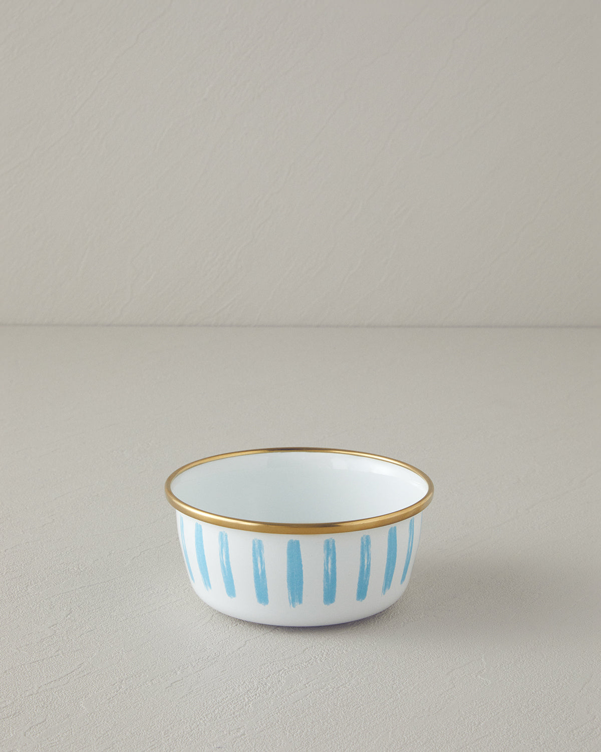Jolly Sand Enamel Bowl 12 cm Blue - White
