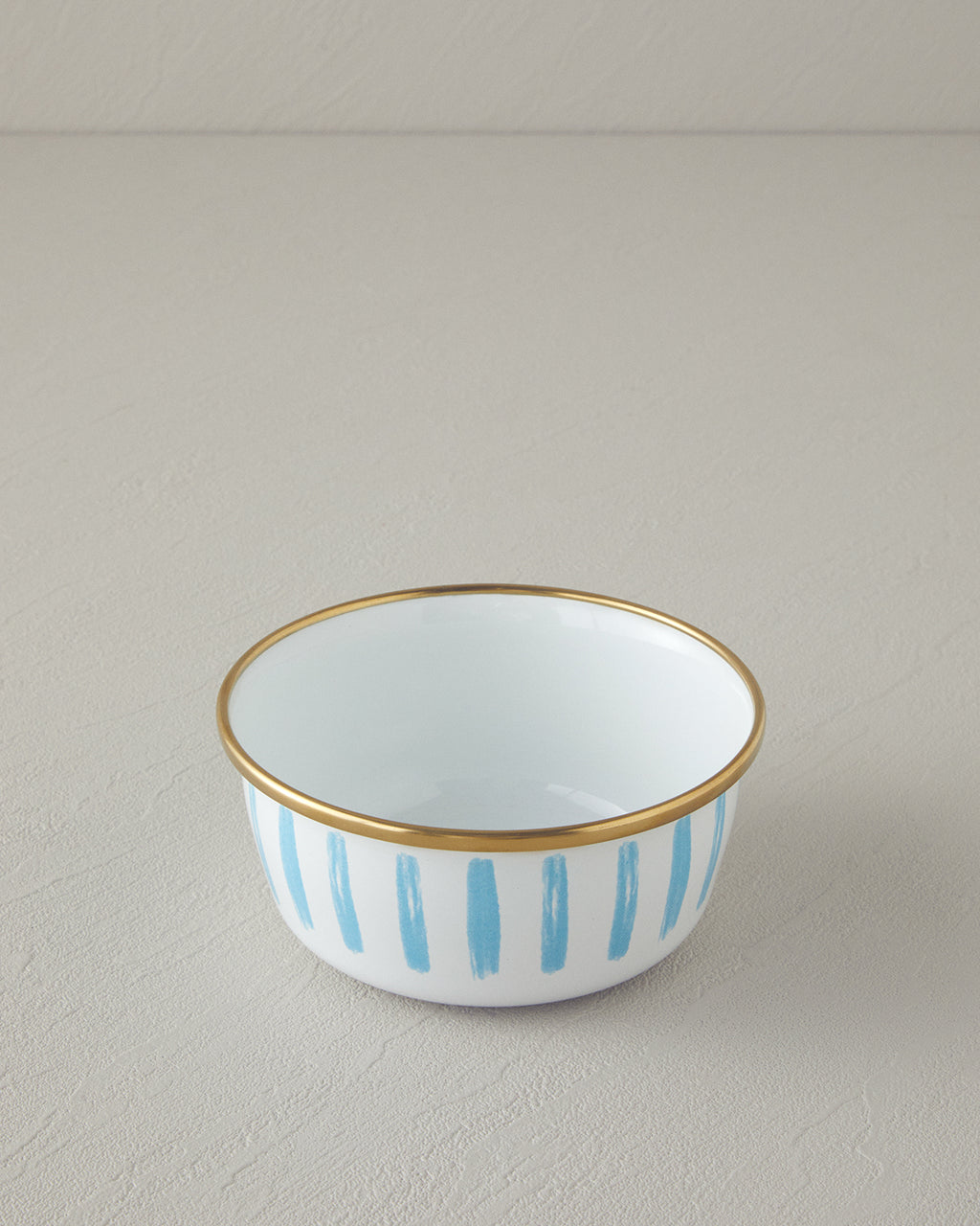 Jolly Sand Enamel Bowl 12 cm Blue - White (view 2)
