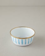 Jolly Sand Enamel Bowl 12 cm Blue - White (view 2)