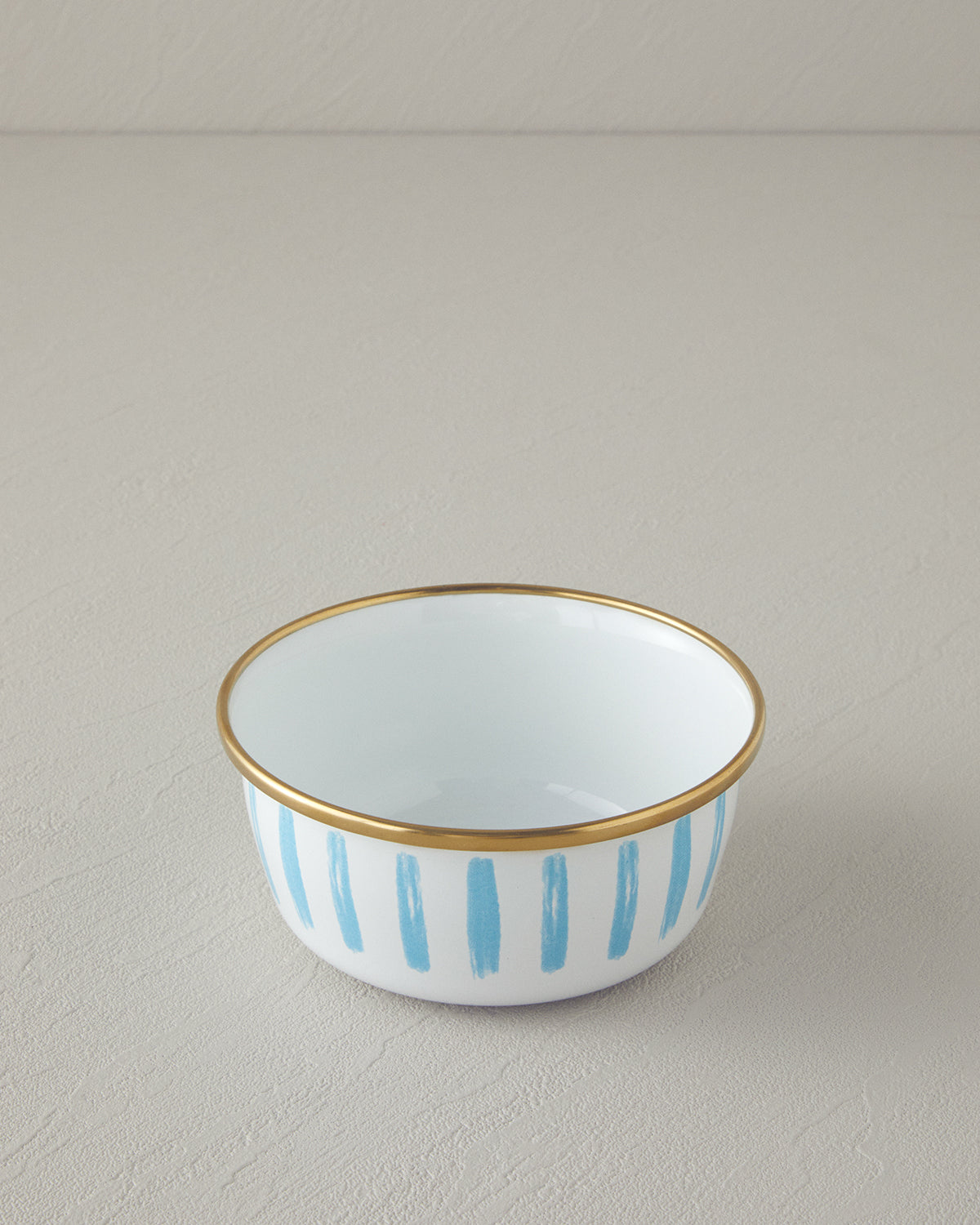 Jolly Sand Enamel Bowl 12 cm Blue - White (view 2)