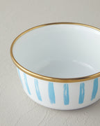Jolly Sand Enamel Bowl 12 cm Blue - White (view 3)