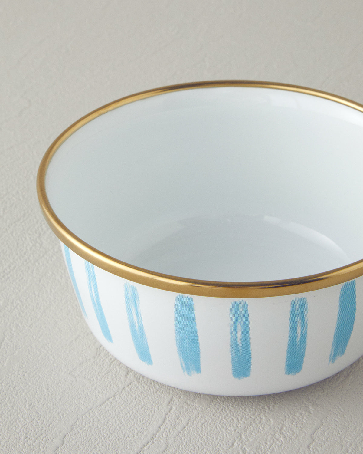 Jolly Sand Enamel Bowl 12 cm Blue - White (view 3)