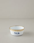 Jolly Sea Enamel Bowl 12 cm White - Navy Blue