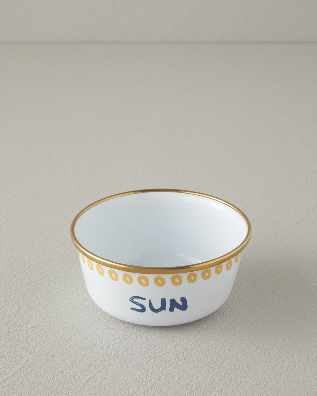 Jolly Sea Enamel Bowl 12 cm White - Navy Blue (view 2)