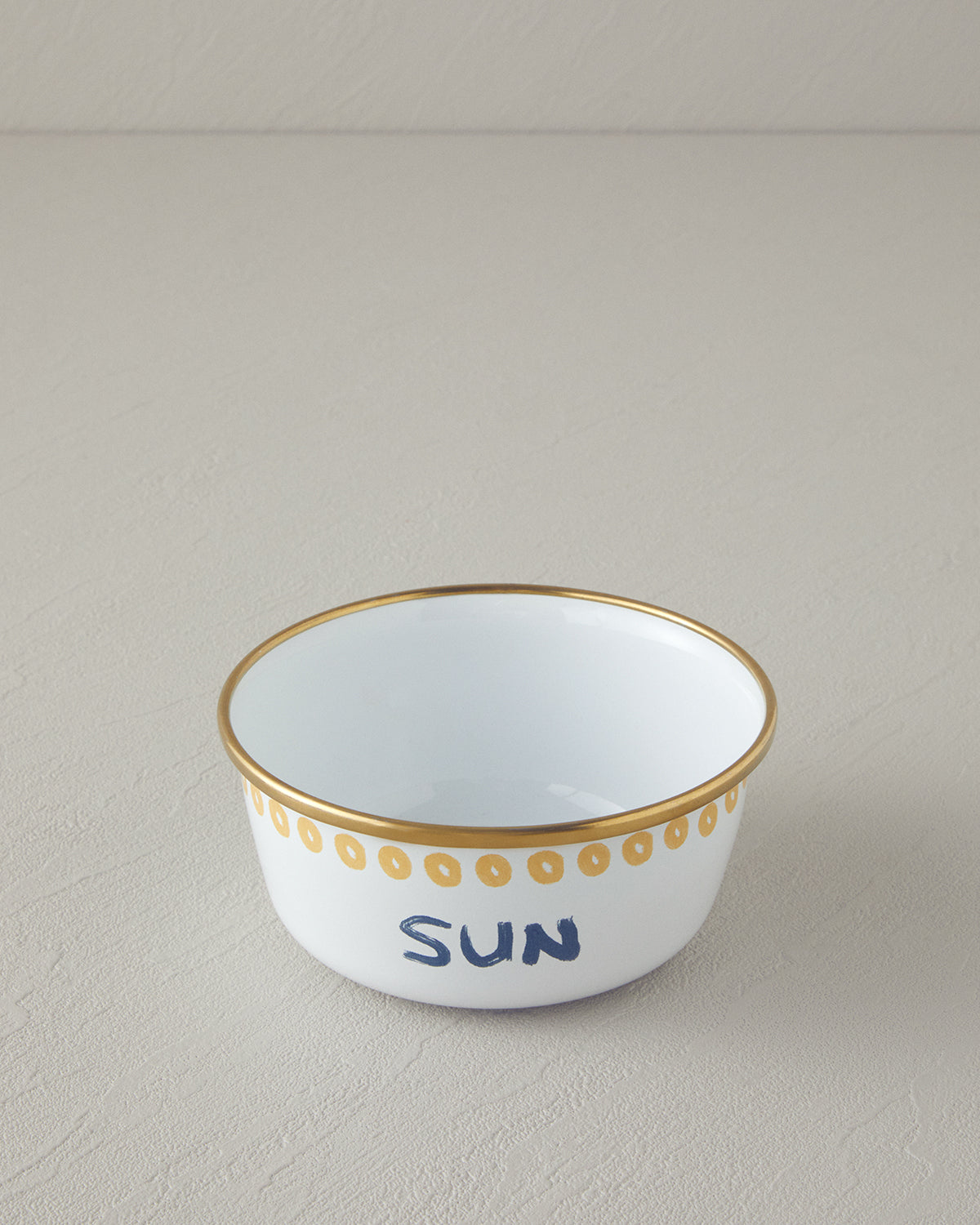 Jolly Sea Enamel Bowl 12 cm White - Navy Blue (view 2)