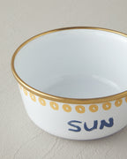 Jolly Sea Enamel Bowl 12 cm White - Navy Blue (view 3)