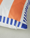 Punch Needle Embroidered Decorative Cushion 45x45 cm Navy Blue - Orange