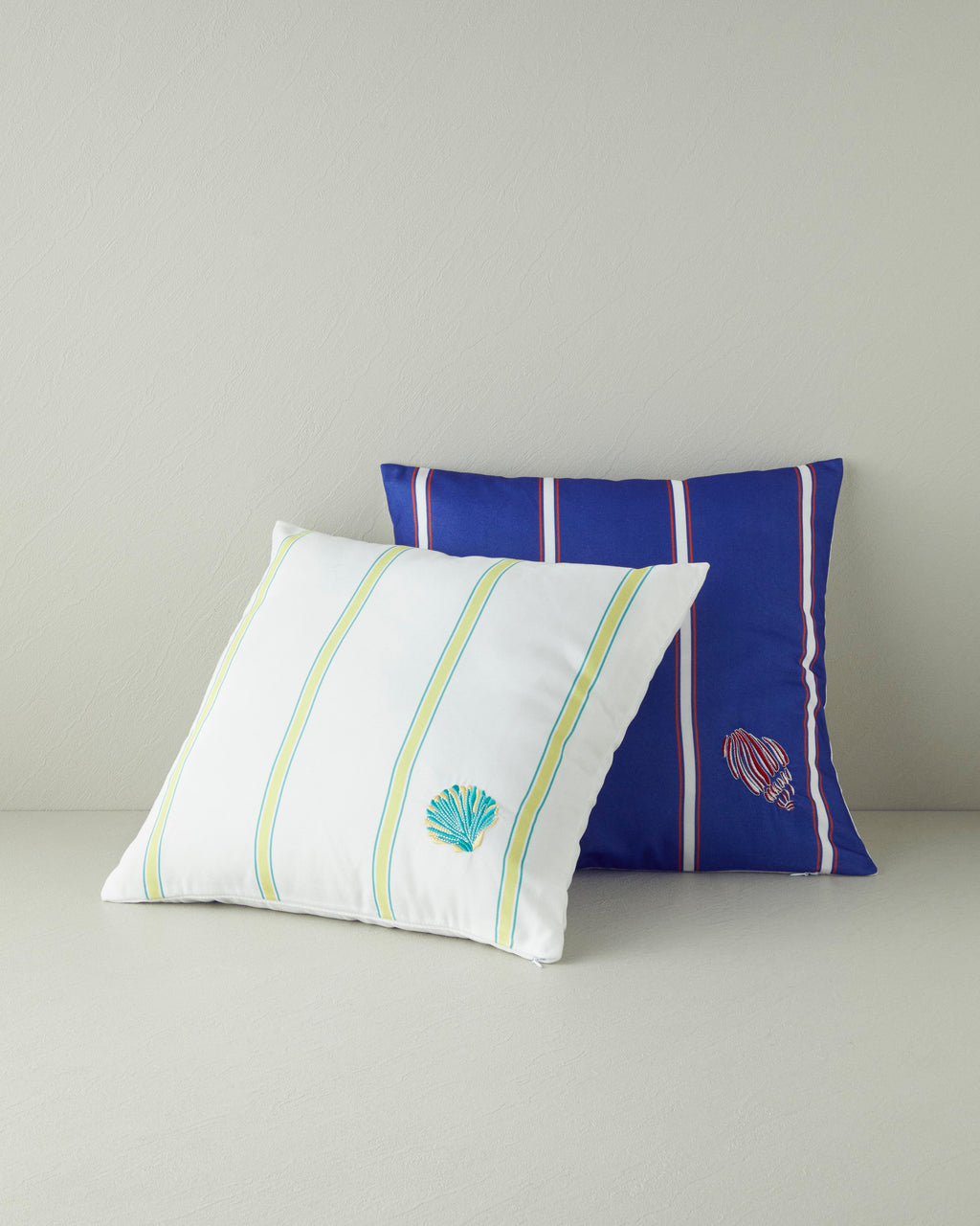 Embroidered Toss Pillow Cover 45x45 cm White (view 2)