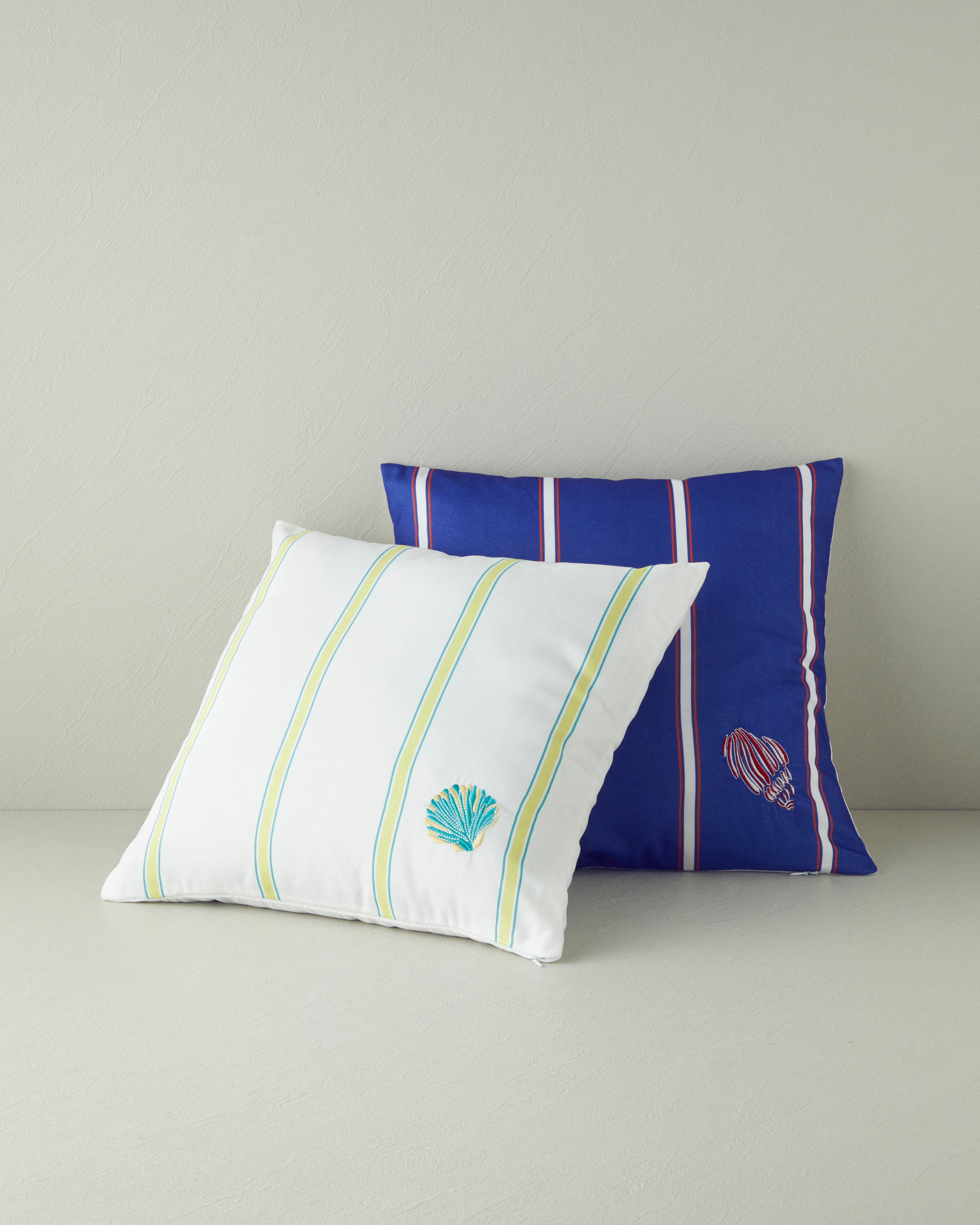Embroidered Toss Pillow Cover 45x45 cm White (view 2)
