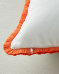 Crab Embroidered Toss Pillow Cover 45x45 cm Orange