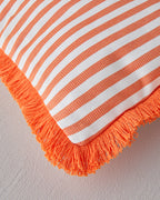 Striped Decorative Cushion 35x50 cm Orange (view 2)