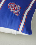 Embroidered Toss Pillow Cover 45x45 cm Navy Blue