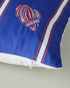 Embroidered Toss Pillow Cover 45x45 cm Navy Blue