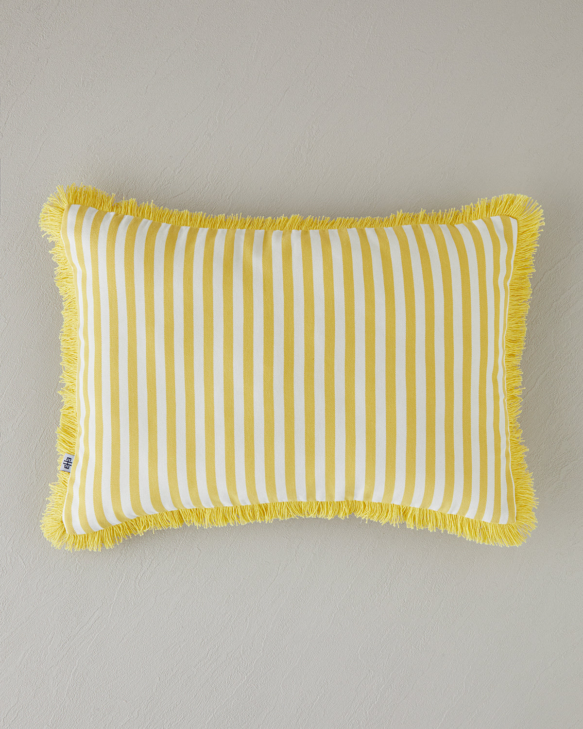 Striped Decorative Cushion 35x50 cm Yellow