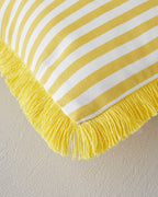 Striped Decorative Cushion 35x50 cm Yellow (view 2)