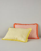 Striped Decorative Cushion 35x50 cm Yellow (view 3)