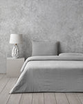 Diamond Silky Cotton Duvet Cover Set - Gray - Single 160x220 cm