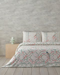 Soft Cotton with Digital Print Duvet Cover Set Cream - Double 200x220 cm