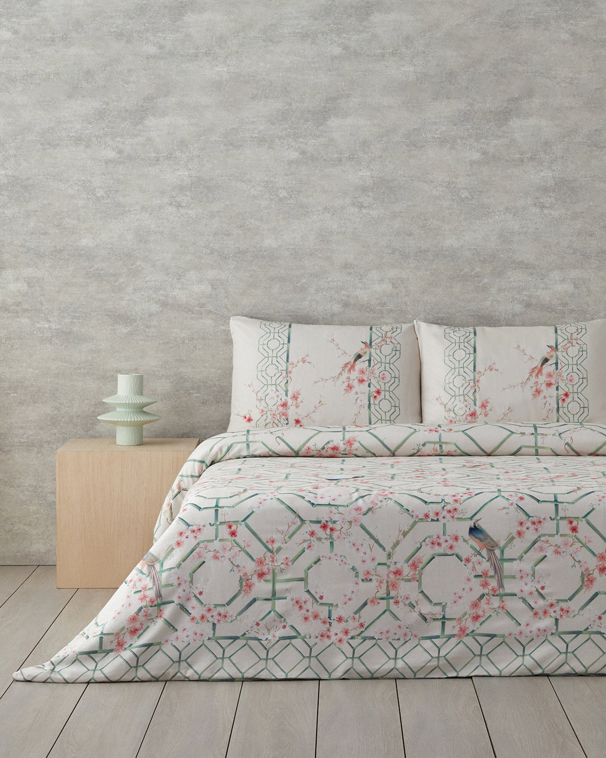Soft Cotton with Digital Print Duvet Cover Set Cream - Double 200x220 cm