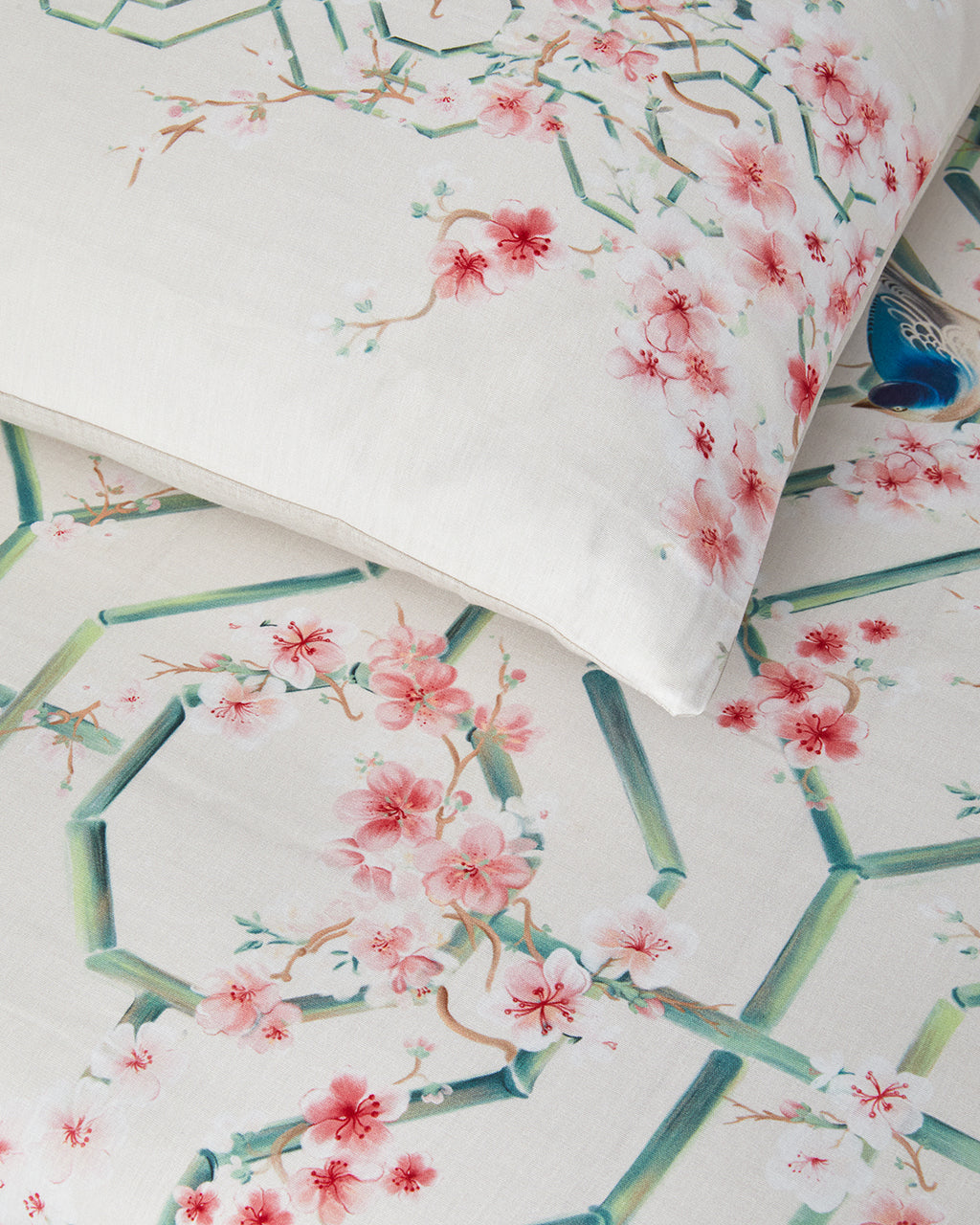 Soft Cotton with Digital Print Duvet Cover Set Cream (view 4)