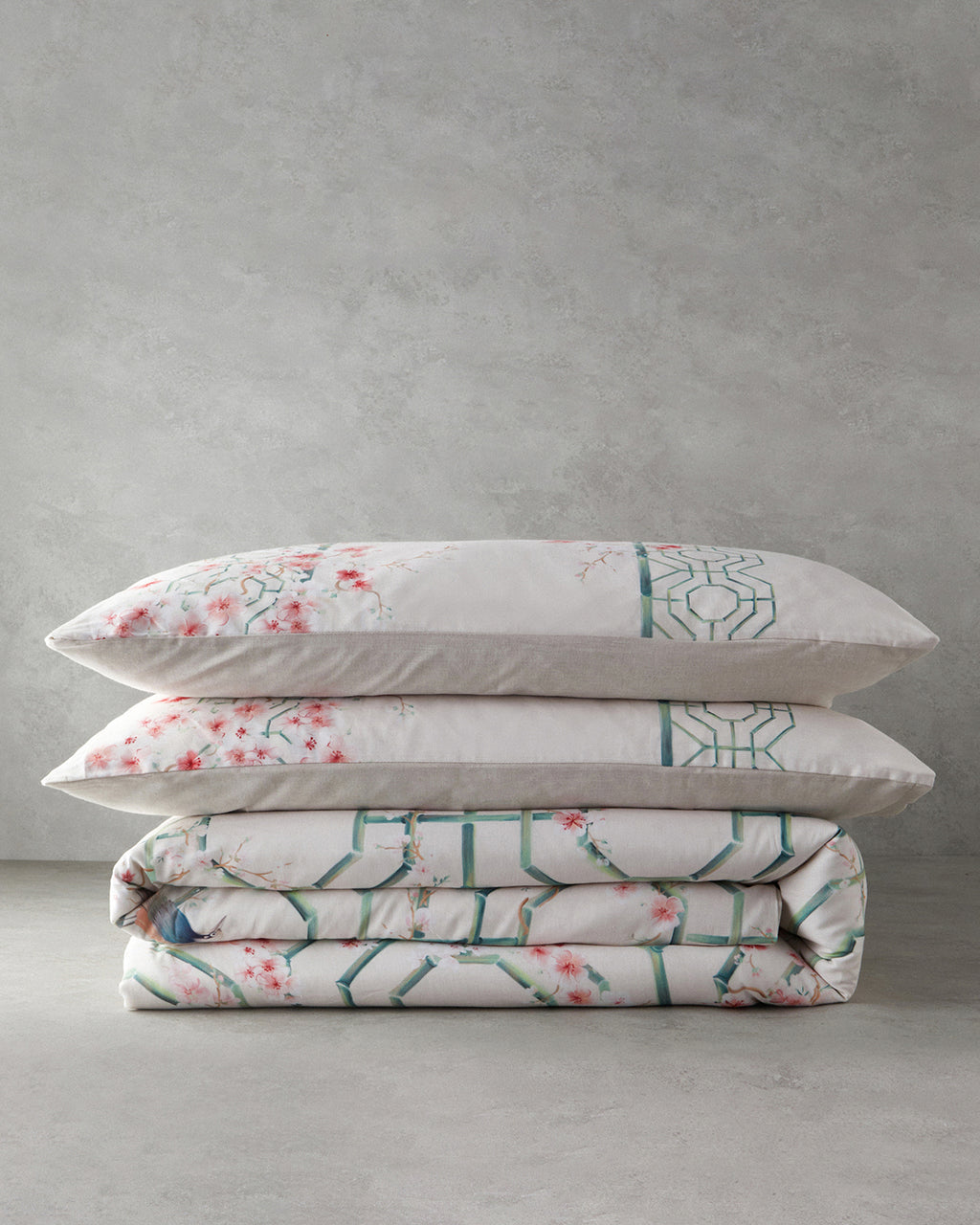 Soft Cotton with Digital Print Duvet Cover Set Cream (view 7)