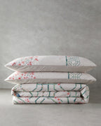 Soft Cotton with Digital Print Duvet Cover Set Cream (view 7)