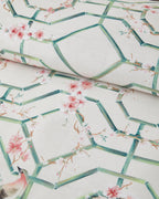 Soft Cotton with Digital Print Duvet Cover Set Cream (view 10)