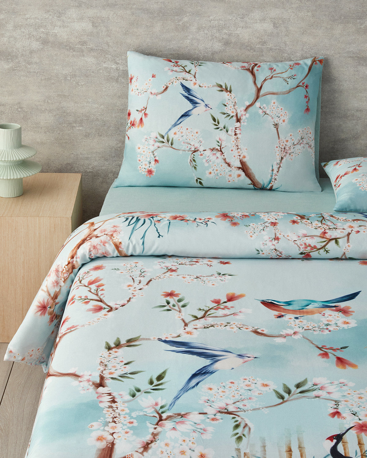 Soft Cotton with Digital Print Duvet Cover Set Turquoise (view 9)